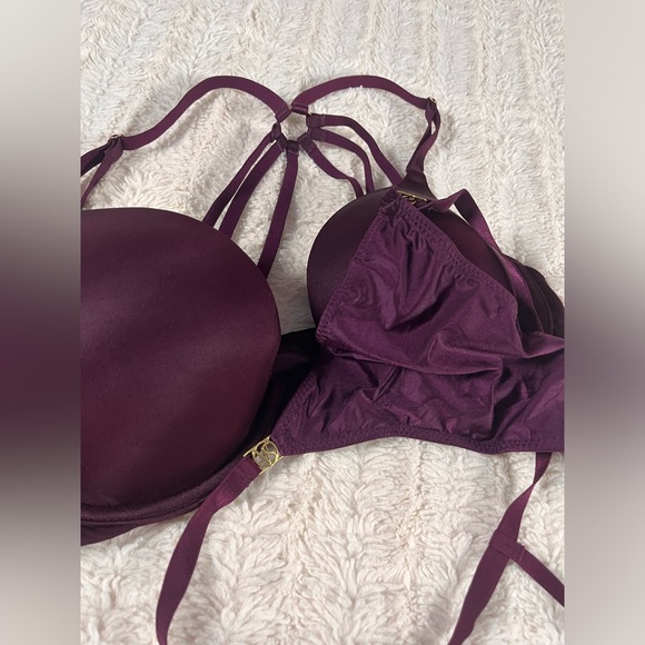 Victoria’s Secret Deep Purple Bra & Panties Set 34C L NWOT - Picture 4 of 8